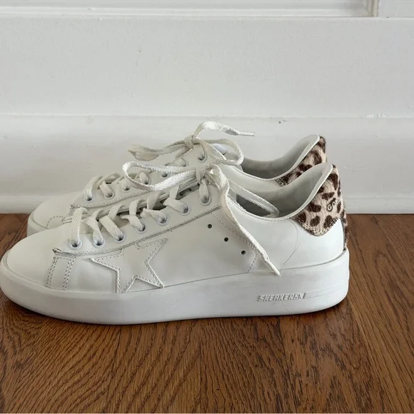 Golden Goose PureStar sneaker with leopard-print calf hair LTD edition size 38 - Picture 3 of 7